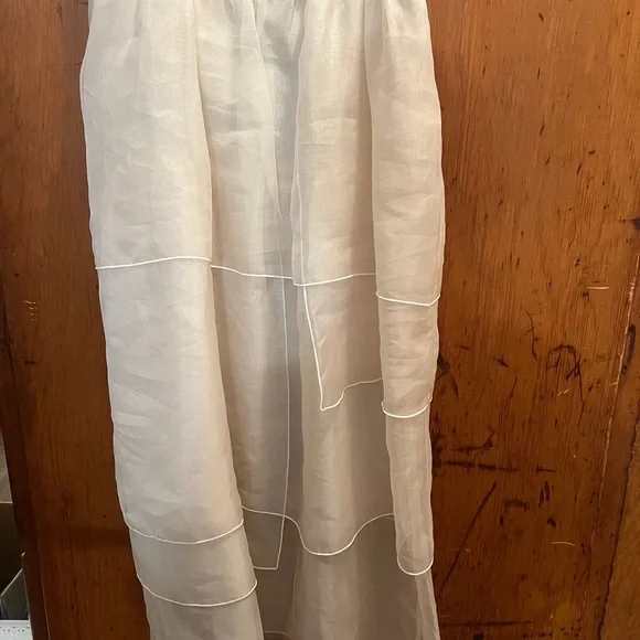 Casual Ivory Midi Wedding Dress - Picture 4 of 9